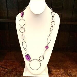 Long Single Strand Linked Necklace Euc